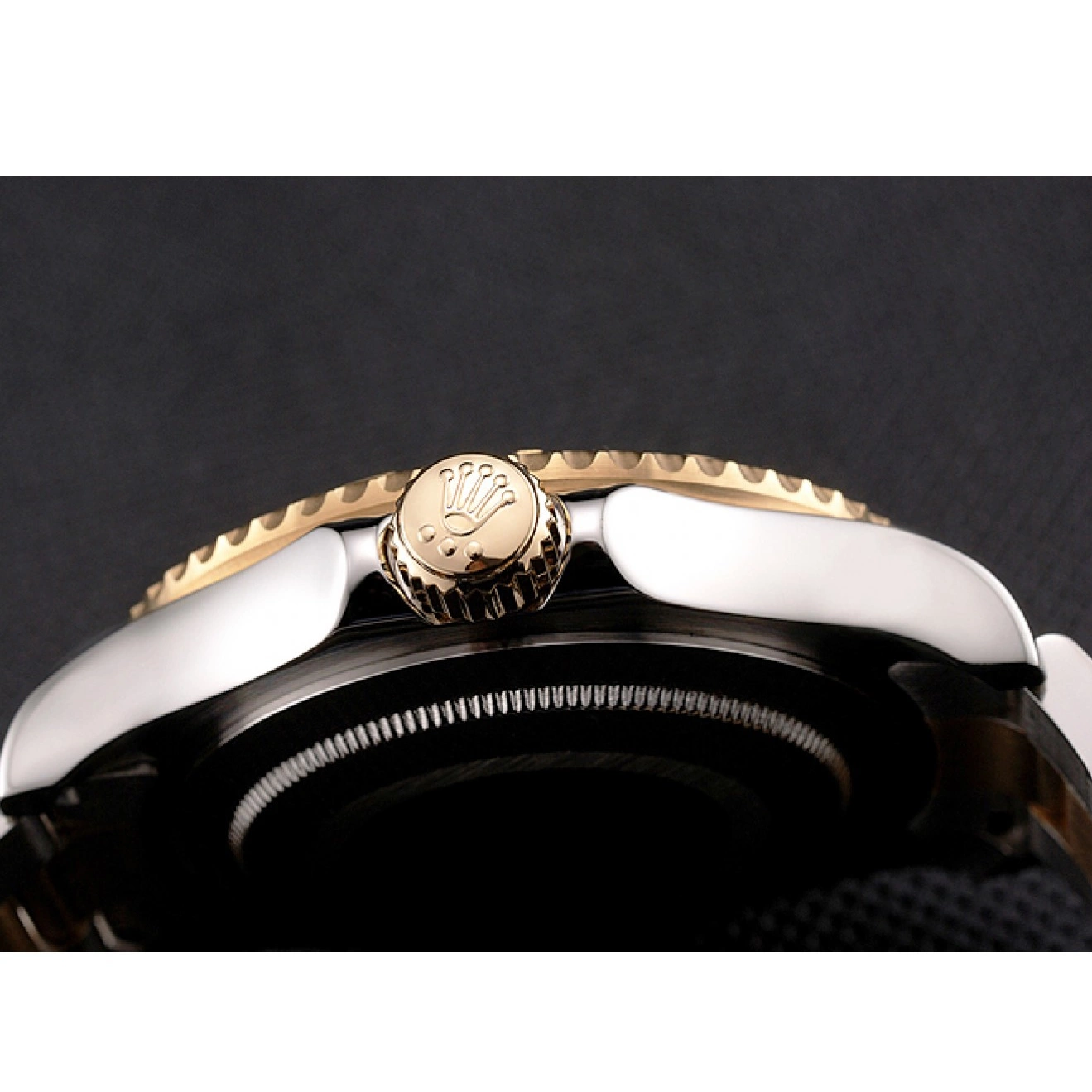 Aaa replica watch Case Dial Stainless Gold Bezel Two Bracelet Steel White Rolex Yacht-Master Tone 0819